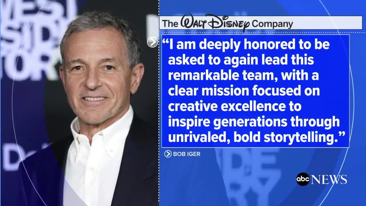 Bob Iger returns as CEO of Walt Disney Company