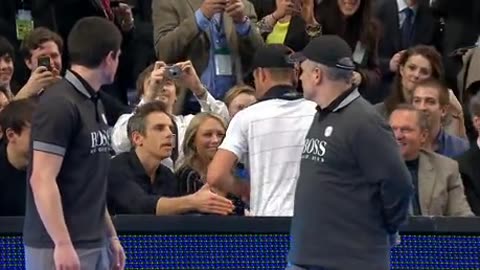 Tennis Player Stops Game for Autograph!