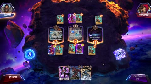 collecting Marvel cards and raising my rank.