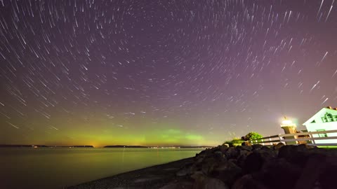 AURORA BOREALIS Sky in Motion Northern Lights from Washington State in 4K