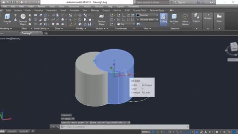 Solid Union Drawing on AutoCAD by Masroor Khan For Beginners