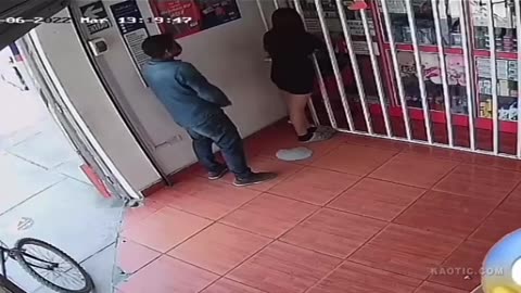 Disgusting Man Behaves Extremely Inappropriately Behind a Woman in Line