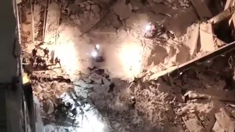 A gymnasium collapses in Jiamusi, China