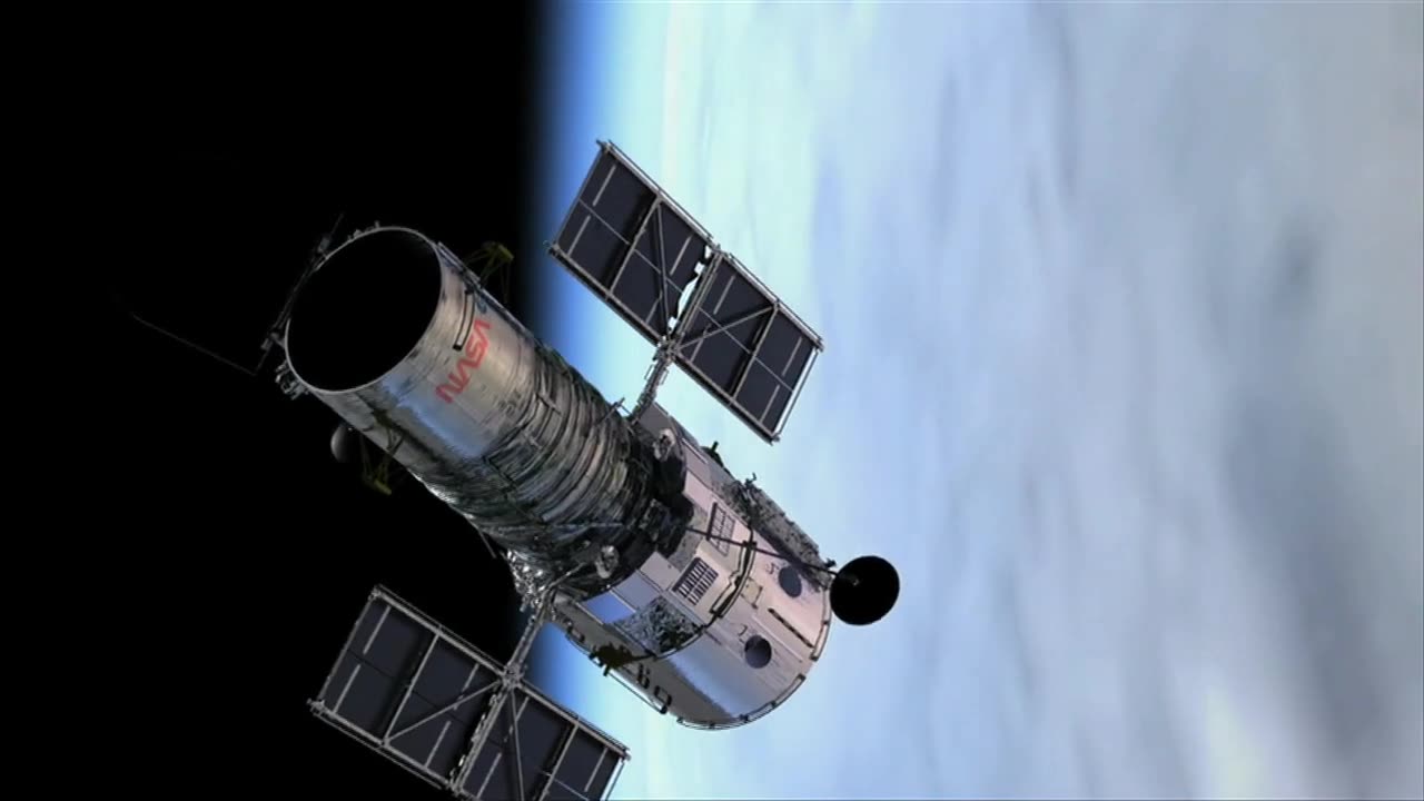 CG Animation Of A Satellite