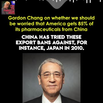 85% of U.S. Pharmaceuticals Come From China