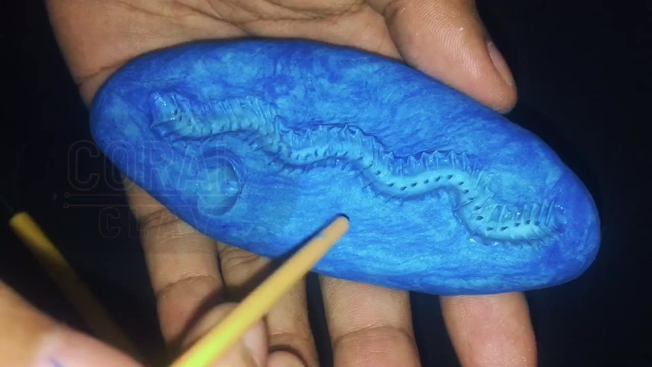 Beautiful Blue Coral with Clay