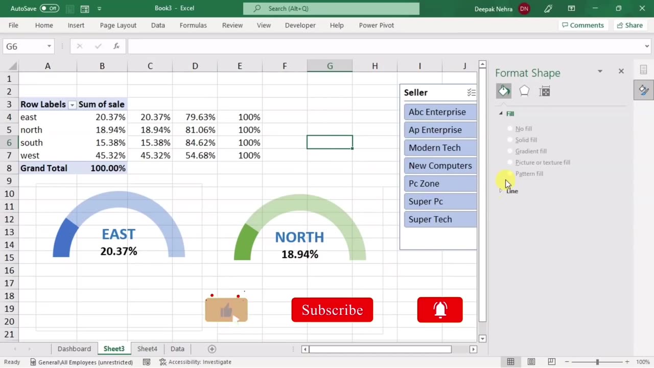 🔥 How To Build MODERN Dynamic Dashboard in Excel | Excel Dashboard