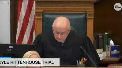 Video footage of the judge dismissing Rittenhouse's gun charge.