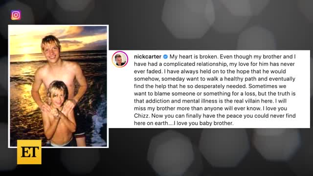 Nick Carter Speaks Out Following Death of Younger Brother Aaron