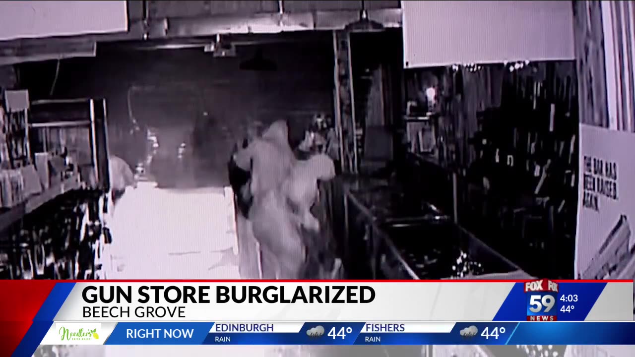 smash-n-grab at Beech Grove gun store