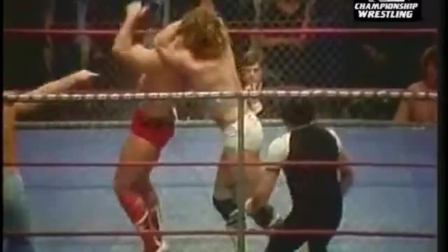 Kerry Von Erich vs Ric Flair NWA Title Steel Cage Michael Hayes Special Ref