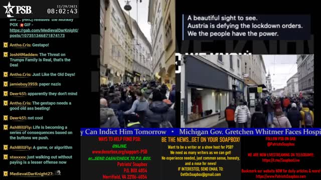 2021-11-29 07:00 EST - Patriots Soapbox AM: with LadyRWB , MykelJaye & DD