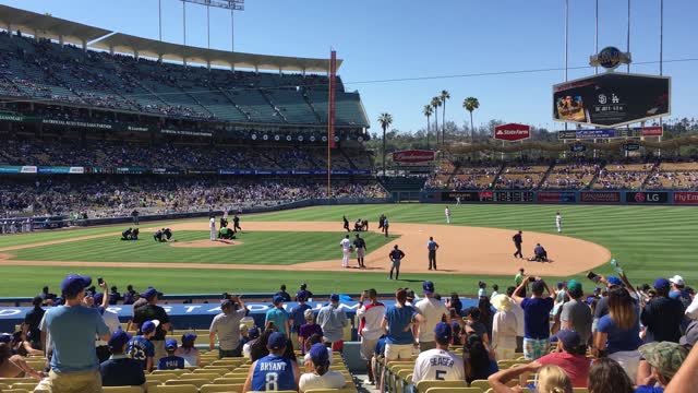 Protestors at Dodger Stadium July 3, 2016