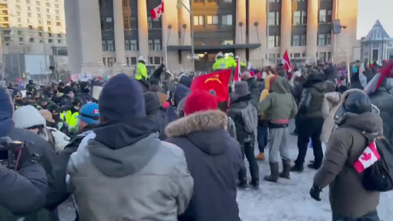 Situation escalating in Ottawa. Police use pepper spray on Canadian citizens.