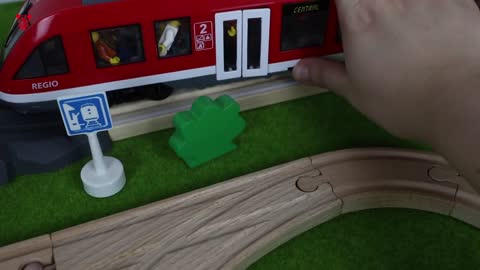 Tram for kids and wooden brio trains for kids - railway for kids