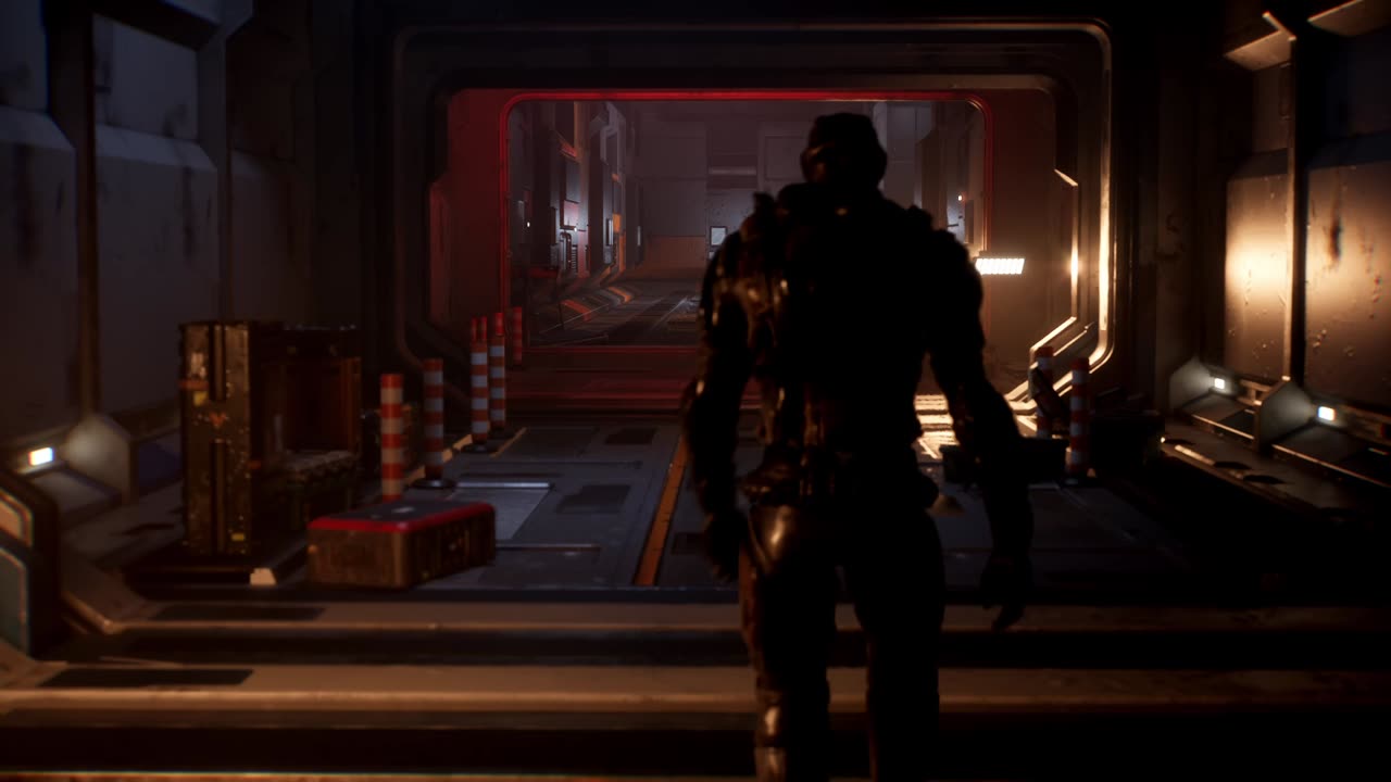 Unreal Engine 5 - Short walk down a Sci-Fi Corridor