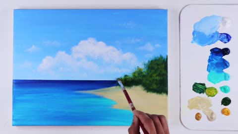 Seascape Painting | Sea Painting | Step by Step Painting | Acrylic Painting