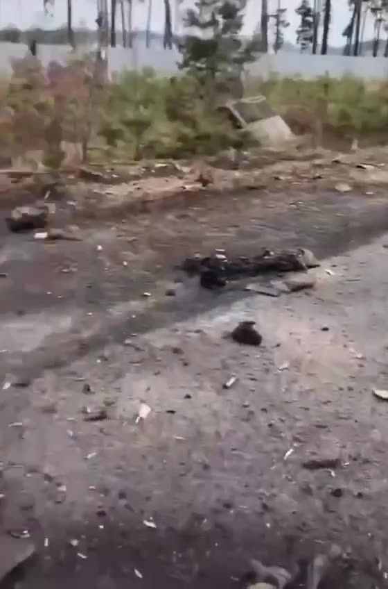 A Few Russians and Their Blown-Up APC