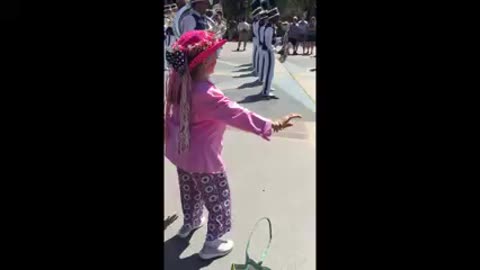 Patricia Dancing at 4th of July Parade Memory