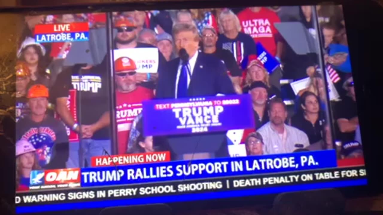 🦅 OANN president Donald Trump will frack & drill baby drill to Latrobe PA