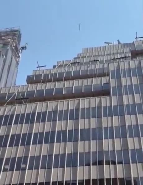 An unknown individual has been throwing furniture from the roof of a skyscraper in Manhattan.