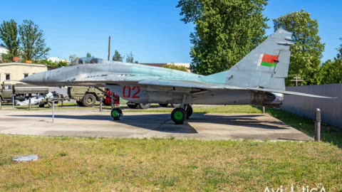 Fighter MiG-29 "Fulcrum" tail number "02 red".