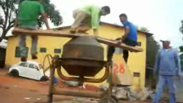 carousel on construction site