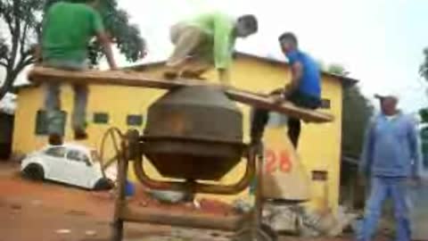 carousel on construction site