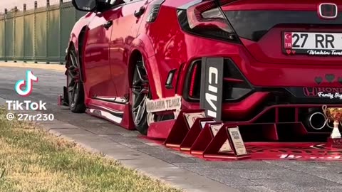 honda civic modified red