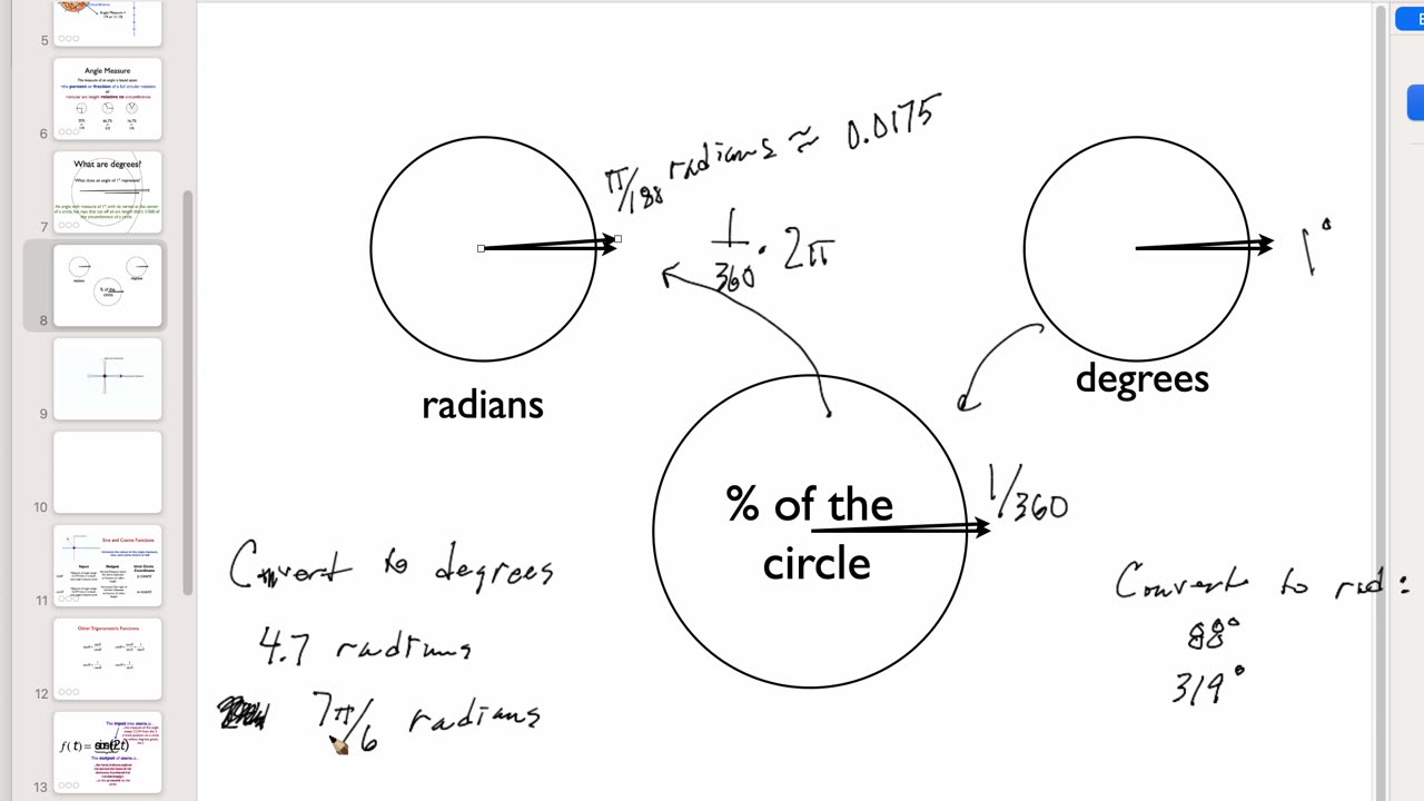 MAT 171 Thurs Feb 29: Angle Measures