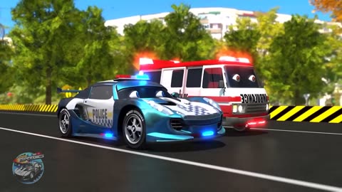 Wheels On The Police Car Nursery Rhyme for Children by Speedies