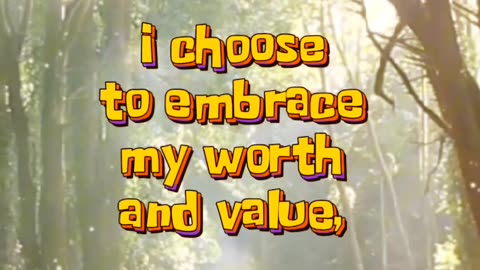 I am worthy. I am valuable. And today, I am ready to conquer the world. 💪