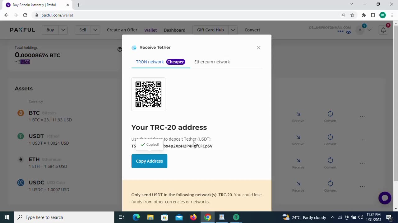 How to send Fake USDT to any wallet- Paxful Wallet Illustration