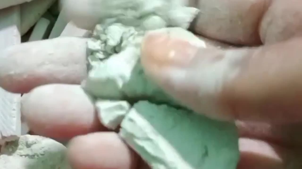 Satisfying ASMR clay crushing crumbling video