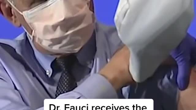 Dr. Fauci receives the 1st dose of Moderna's Covid-19 vaccine