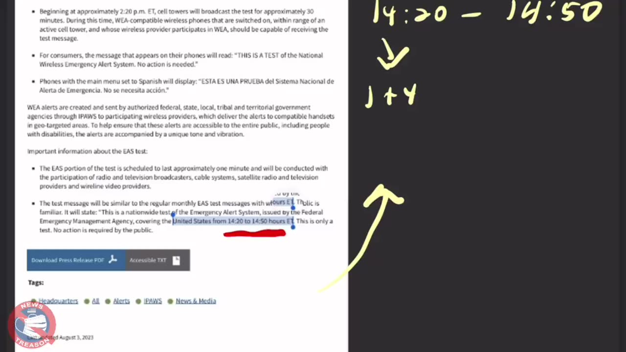 Start time to end time in military time is 14:20 to 14:50 - Add those numbers up to = 17 = Q