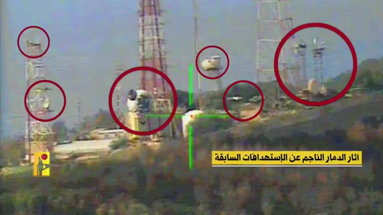 Hezbollah resistance forces targeted an Israeli spying dome at Jal al-Alam site