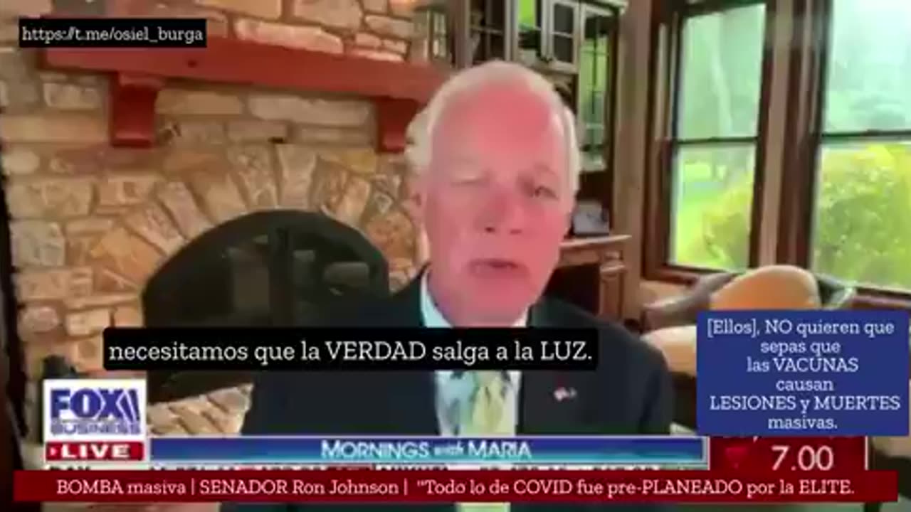 Senador Ron Johnson ha denunciado que todo lo del COVID fue pre-planeado