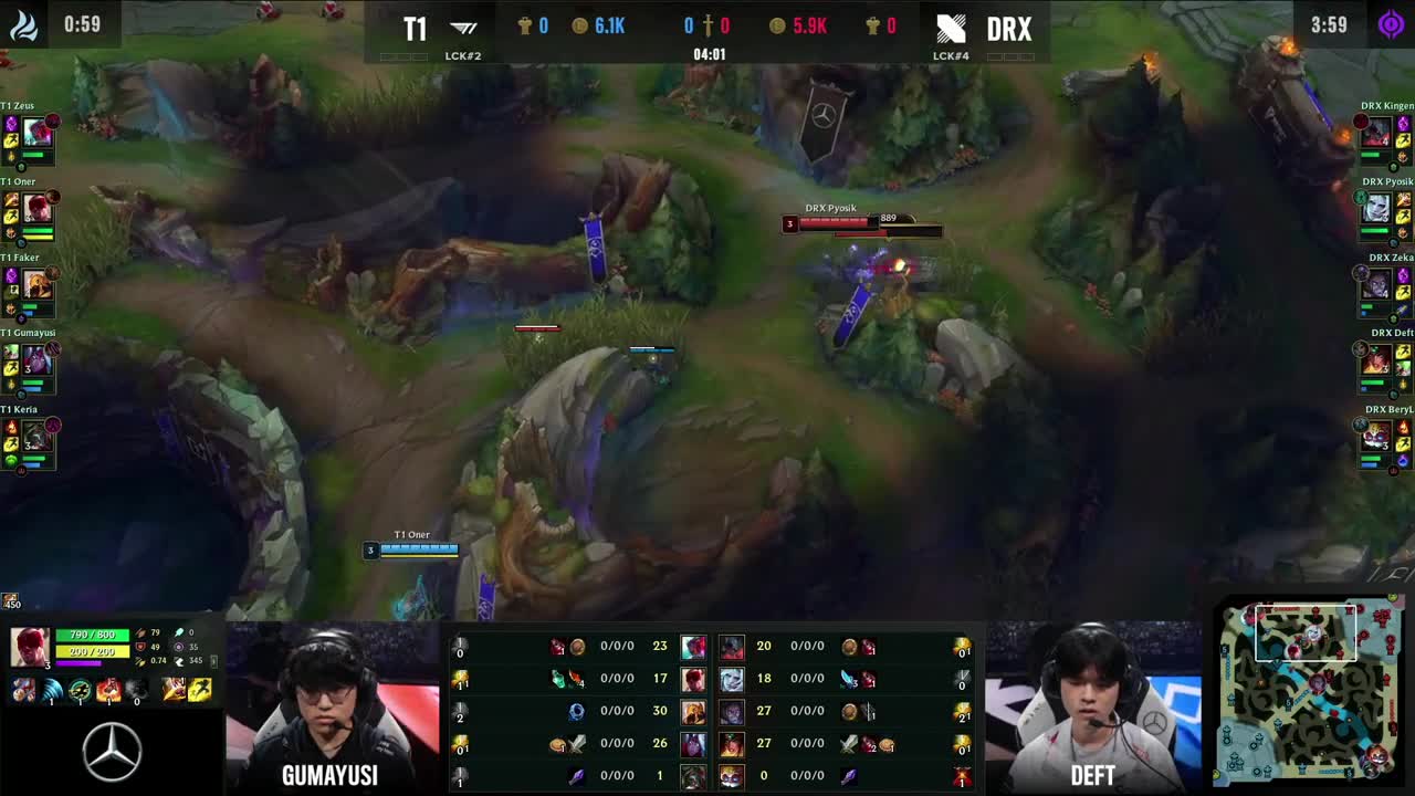 DRX gets the first blood against Faker in Worlds Grandfinals