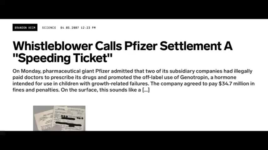 Live From Pfizer: Probably The Most Corrupt Company In The World