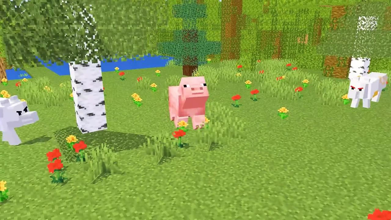 Minecraft Animation Poor Baby Wolf No Home Life Movie - Monster School