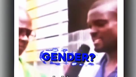 A man asking to the legend what is you gender?