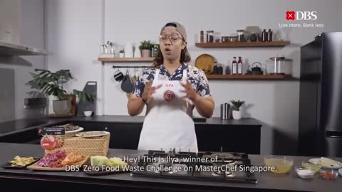 Winning dish from DBS' zero food waste challenge on MasterChef SG