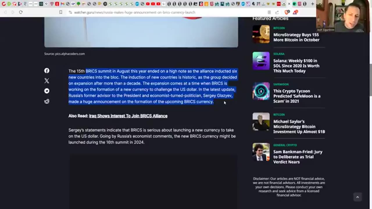 NEW WORLD BRICS CURRENCY ANNOUNCED! TO BE LAUNCHED NEXT YEAR