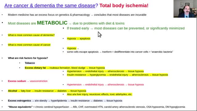 Are cancer & dementia the same disease?