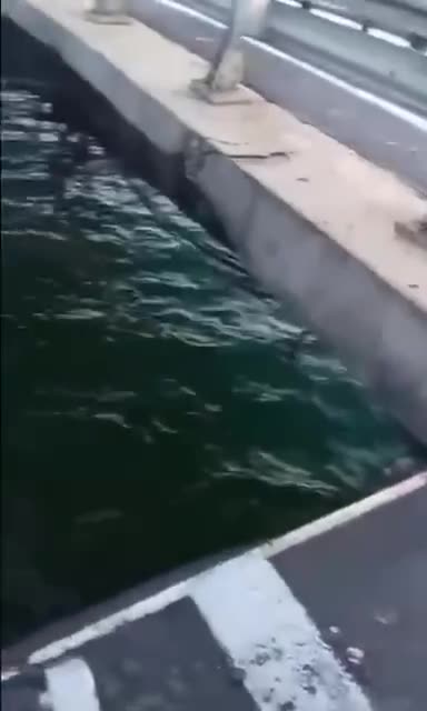 Aftermath of Crimea Bridge Damage