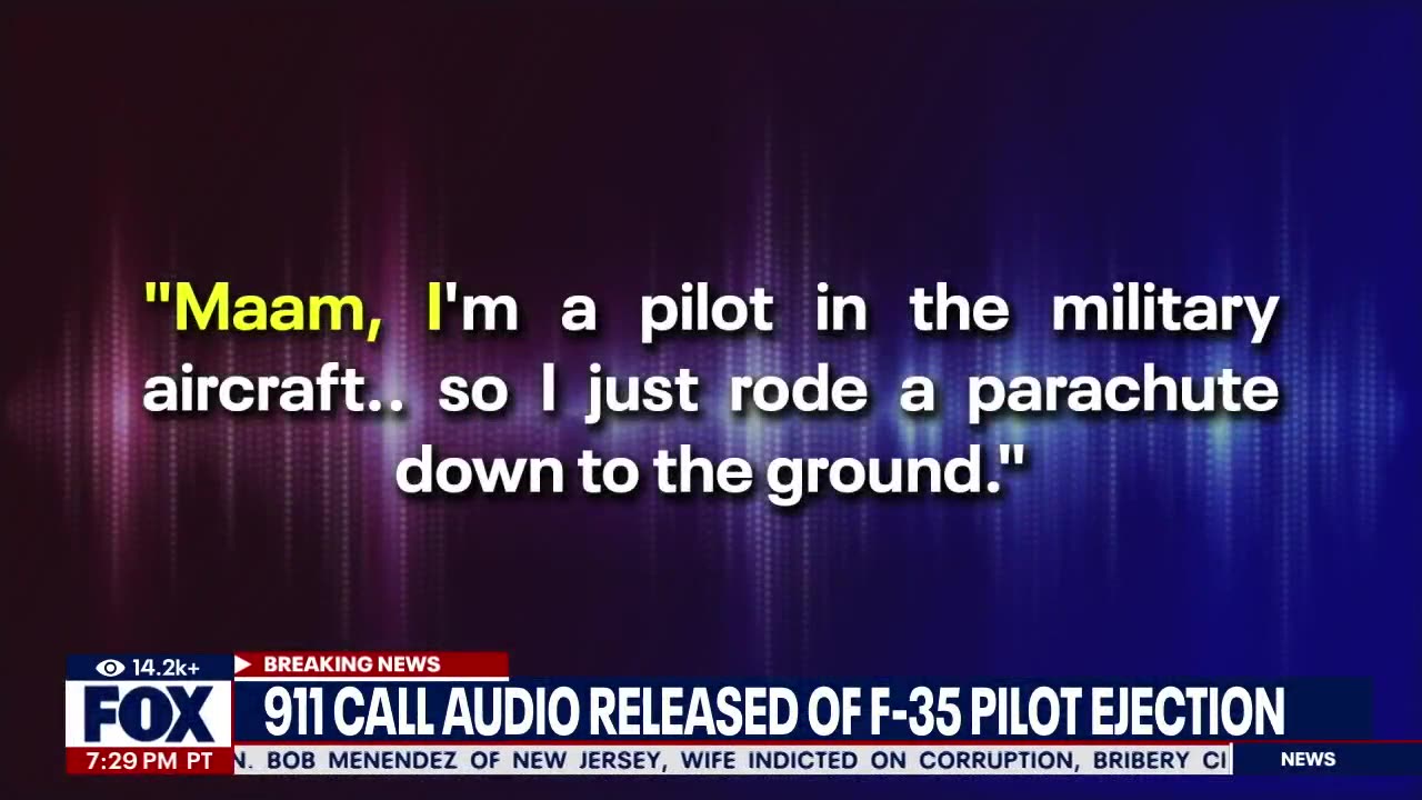 F-35 crash: pilot called 911 after parachuting into backyard | Live