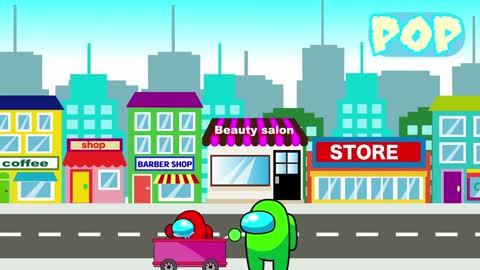 CUP SONG funny moments in AMONG US _ POP IT _ Among us animation