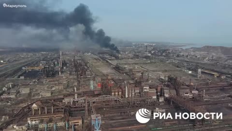 Ukraine War - The first footage of RIA Novosti from a drone from the territory of Azovstal