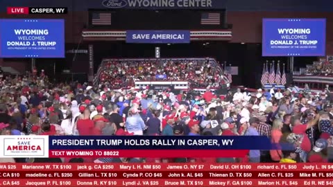 President Donald J. Trump in Casper, Wyoming